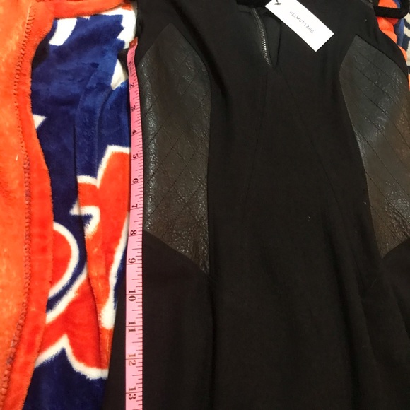 NWT Helmut Lang black dress with leather inserts 0 - Picture 9 of 10